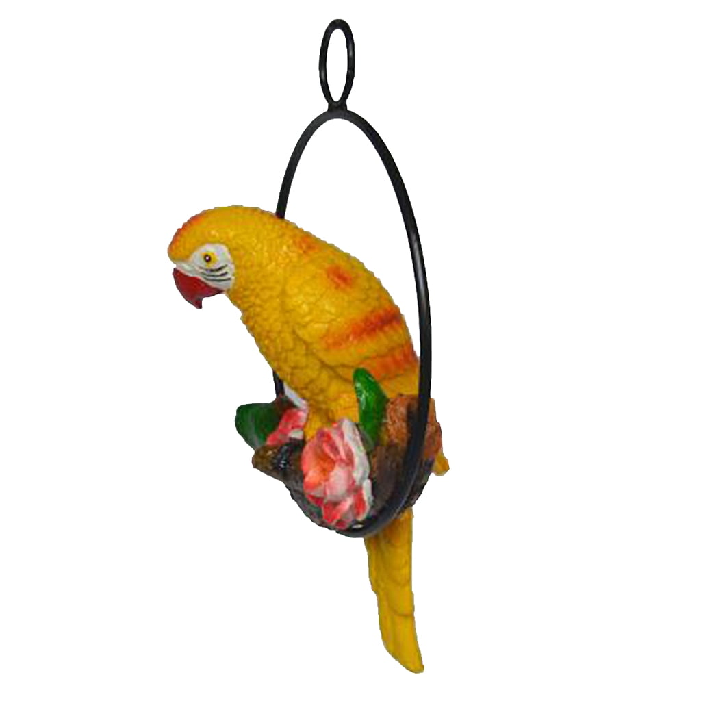 Artificial Foam Feather Birds Colorful Fake Parrots Artificial Birds B Simulation Mini Cute Animal Model Toys Perching on Branch,DIY Crafts Ornament Outdoor Home Garden Lawn Tree Decor 