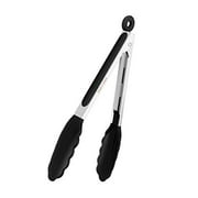 Stainless Steel Kitchen Cooking Tongs With Silicone Tips For Food Serving Barbecue and Grill 9 Inch
