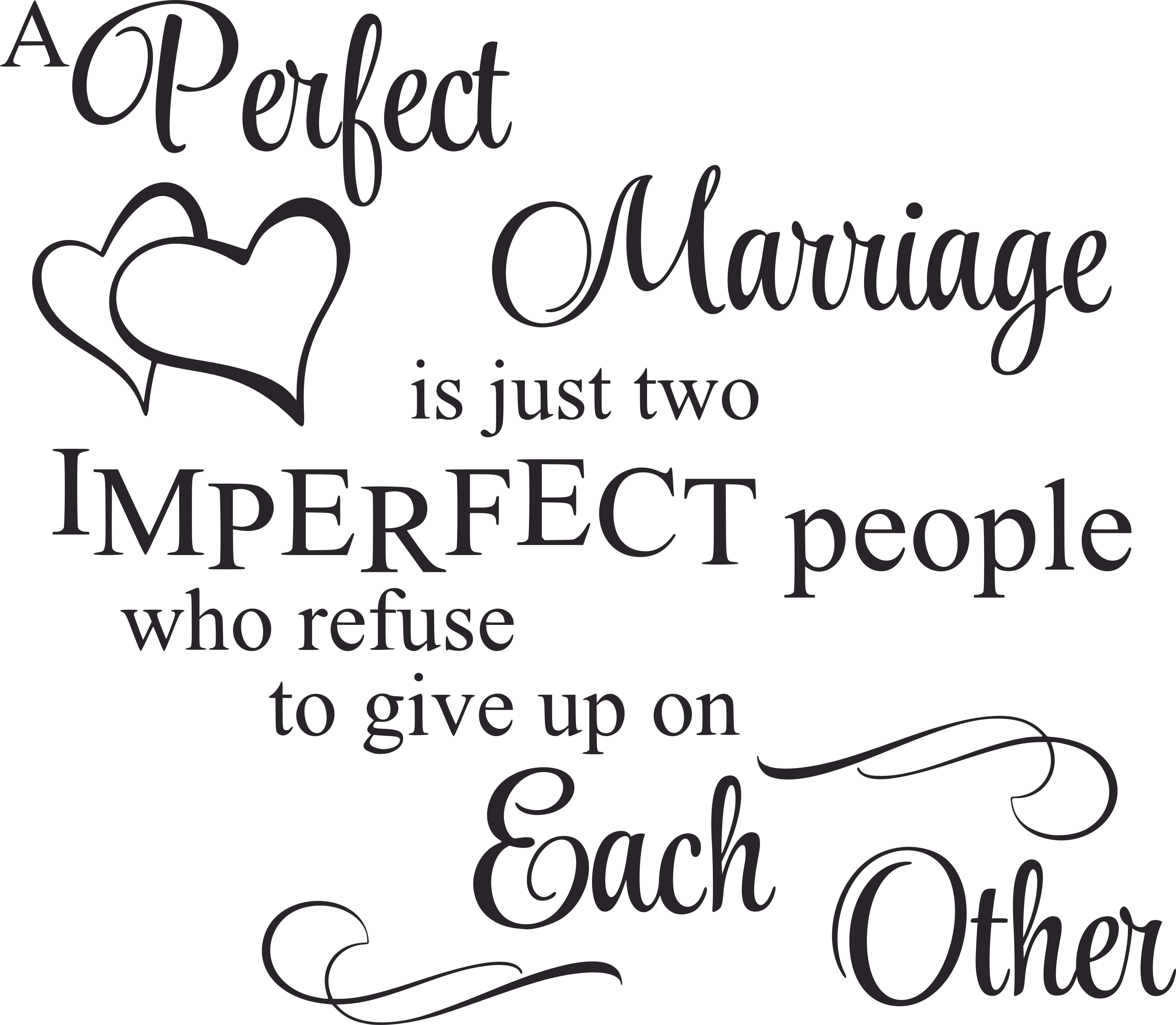 Perfect Marriage Quote Quotes Cartoon Customized Wall Decal - Custom ...