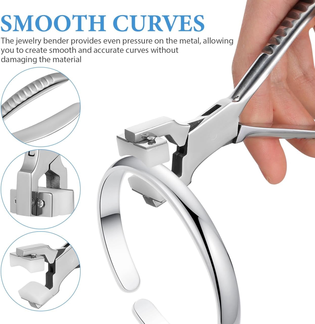 ABPETE Metal Bracelet Bending Tool 2Pcs Jewelry Making Supplies for Crafting Smooth Curves and Shaping Metal Cuffs Diy Jewelry Tools