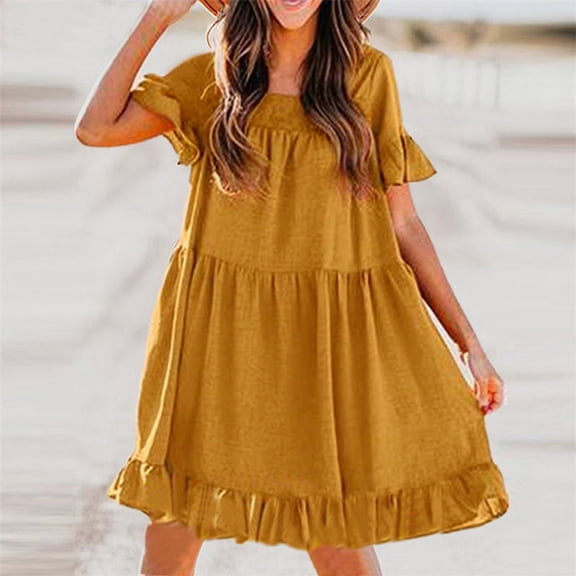 Timegard Dresses for Women Plus Size Sleeveless Scoop Neck Loose Comfy Loungewear Summer Sleep Dresses