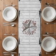 thumbnail image 4 of Table Runner 70 Inches Long for Kitchen Dining, Texas Star Retro Dresser Scarf Farmhouse, Dining Table Decorations for Wedding/Parties, Vintage White Wooden Berry 13 x 70 In, 4 of 8