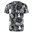 thumbnail image 5 of Cotton Linen T-Shirt for Men's Fashion Graffiti Printed Short Sleeve Lace Up Shirts Summer Graphics Tee Tops, 5 of 5