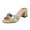 Exquisite Shoes - Beige, variant on Women Open Toe Chunky Heel Slide Sandals Summer Slip On Mules with Metal Buckle Strap Plus Size Elegant Casual Formal Footwear for Wedding Guest and Grad Season