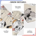 thumbnail image 4 of Cartoon Dog Love Pattern Pajama Pants Soft Lightweight Lounge Pants Bottoms Sleep Pants Warm Comfy, 4 of 9