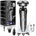 thumbnail image 1 of Handsomeface Rasoir Électrique pour Hommes, Rasoirs Électriques pour Hommes, Rasoir Rotatif 4 en 1 à Sec et Humide, Étanche, Rasoirs, Rasoir pour le Visage Sans Fil Rechargeable par USB pour le Rasage, Cadeau de Voyage pour D, 1 of 7