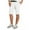 White/Black, variant on 9 Crowns Men's Flat Front Flamingo Palm Stretch Belted Casual Shorts (30, Black/White)