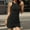 Black, variant on Sheath Dresses for Women Women's Fashion Sexy Solid Color Sleeveless Round-Neck Pleated Dress Junior Dress Black S(4)