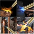 thumbnail image 3 of Lanzallamas portátil, latón, tubo de material acero inoxidable, quema con gas con tarjeta Inetrface, de llama, lanzador de llama para jardín, viaje, Tubo doble Baoblaze Lanzallamas, 3 of 8