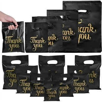 Thank You Bags, 100 Pack Bulk Plastic, Merchandise Bags For