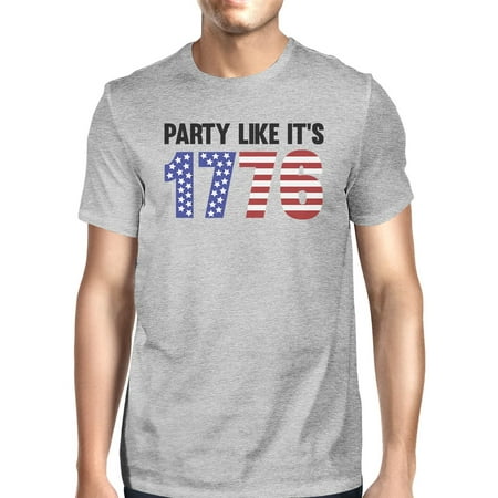 Party Like Its 1776 Mens Gray T-Shirt Unique Gifts For Army