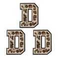 thumbnail image 1 of Parche de letras D de Uxcell, parches de leopardo, parche de letras D de 6CM/2.36" con proceso de adhesivo termofusible para reparación de ropa 3PCS, 1 of 7
