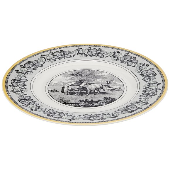 Villeroy & Boch Audun Ferme Assiette à Salade, 8,5 Po, Blanc/gris/jaune