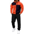 thumbnail image 2 of Urbanix Sweat Suits for Men 2 Piece Casual Relaxed Fit Drawstring Hoodies Sweater with Pockets & Funky Cozy Breathable Stretch Trousers Cyan XL, 2 of 6