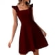 thumbnail image 1 of Vestido Corto con Lazo y Espalda Descubierta para Mujer, Modelos de Verano, Vestidos Halter, Vestidos de Fiesta Vino Tinto S, 1 of 8