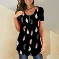 thumbnail image 4 of Endives Women's Tunic Tops Short Sleeve T-shirt Shirts Up Casual Ruched Blouses T shirt, 4 of 5