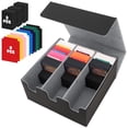 thumbnail image 1 of QLOUNI Card Storage Box for Trading Cards, 2100+ Card Deck Case with PU Leather and Magnetic Closure, TCG Storage Box, Suitable for MTG, YuGiOh, and Sports Cards, Includes 8 Card Dividers, 1 of 7