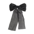 thumbnail image 4 of Unique Bargains 1 Pc Elegant Bow Ribbon Duckbill Hair Clips Hairdo Clip Black, 4 of 5
