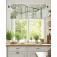 thumbnail image 2 of Sage Green Abstract Valances for Windows Silver Marble Ripples Clouds Luxury Valance Rod Pocket Light Filtering Short Window Treatments Curtains for Kitchen Bathroom Living Room Bedroom, 54 x 18 Inch, 2 of 7