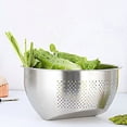 thumbnail image 3 of Stainless Steel Rice Washing Bowl Kitchen Tools High Capacity Colander Basket Drain Rinse Fruit And Vegetable Strainer, 3 of 8