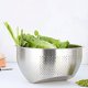 thumbnail image 4 of Rice Washing Bowl Stainless Steel Sieve Strainer Colander Basket Drain Rinse Kitchen Tools And Gadgets With Side Drainers, 4 of 11