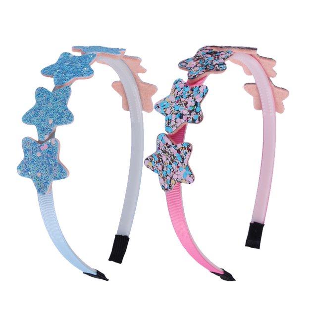Diademas para niñas, bandas para la cabeza de lentejuelas para niños pequeños con dientes, diadema antideslizante, accesorios para el cabello (2 uds) MFZFUKR BST3000989-3