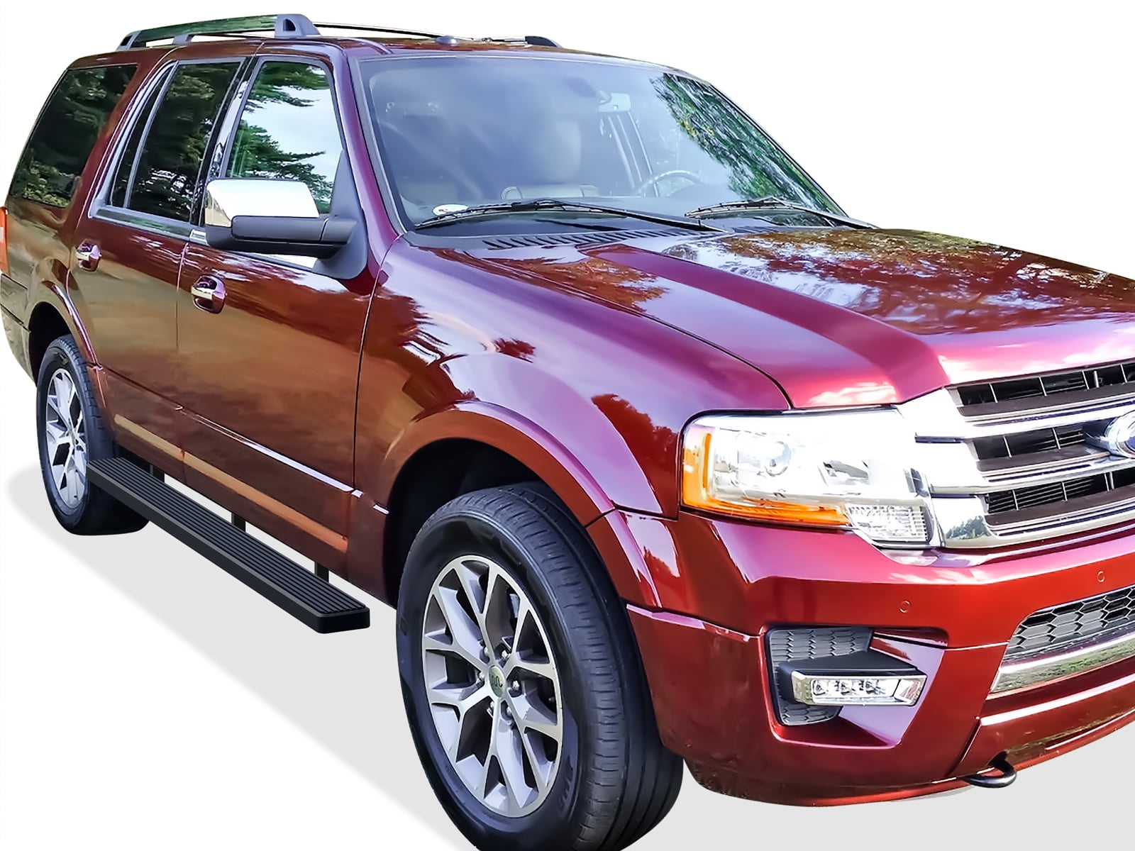 APS Running Boards 5 inches Matte Black Compatible with Ford Expedition 2003-2017 (Exclude EL Model) (Not Fit Funkmaster Flex Edition) (Nerf Bars Side Steps Side Bars)