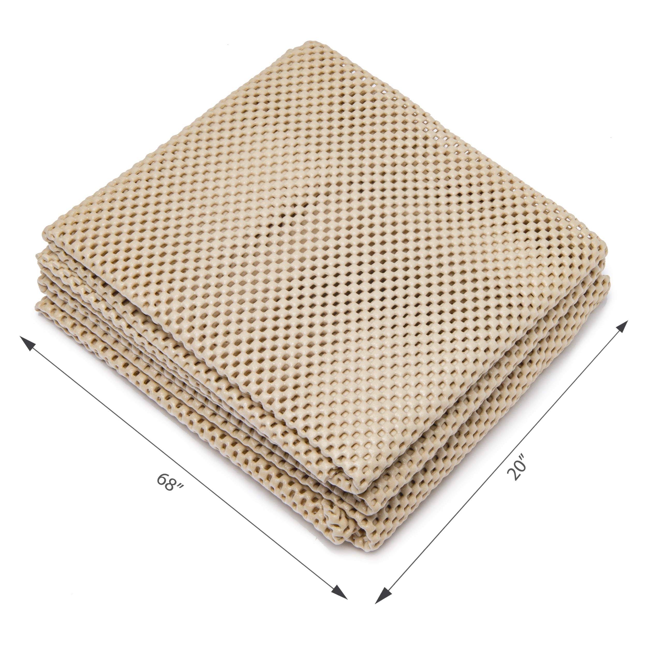 Mainstays Non-Skid Non-Slip Deluxe Felt Rug Pad, Sand, 2' x 6'