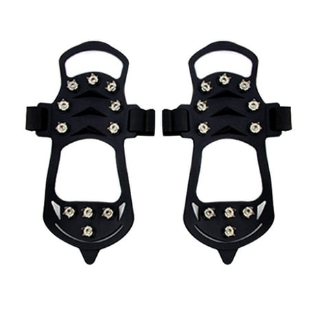 Anti Slip 11 Teeth Stainless Steel Silicone Crampons for Walking Jogging Hiking Mountaineering (Best Crampons For Winter Hiking)