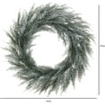 thumbnail image 2 of CG Hunter Holiday Collection Flocked Cedar Wreath, Premium Artificial Indoor and Outdoor Large 30" Flocked Cedar Christmas Wreath, Christmas Decorations and Holiday Greenery, 2 of 9