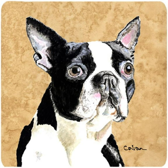 Boston Terrier Foam Coasters - Set Of 4, 3.5 x 3.5 In.