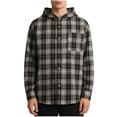 thumbnail image 2 of Ceisia Men's Oversize Hooded Plaid Shirt (Polyester-Cotton) Multi-Pattern for Spring/Summer Gift, 2 of 9
