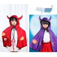thumbnail image 2 of URMAGIC 1-5T Kids Christmas Halloween Costume Cape Vampire Demon Witch Role Play Hood Cape Girl Boys, 2 of 4