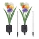 thumbnail image 3 of Juego de 2 luces solares con estaca de flores, lámpara de estaca Solar decorativa impermeable IP65 para jardín al aire libre, 3 of 8