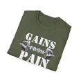 thumbnail image 4 of Gains From Pain Gym Fitness Motivational Unisex Soft style T-Shirt, 4 of 7