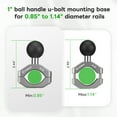 thumbnail image 5 of FANAUE Aluminum Handlebar Clamp Mount U-bolt Base Compatible with RAM Mounts B size 1 inch Ball Double Socket Arm & Bike Motorcycle Phone Holder for 0.85" to 1.14" Diameter Rail, 5 of 10
