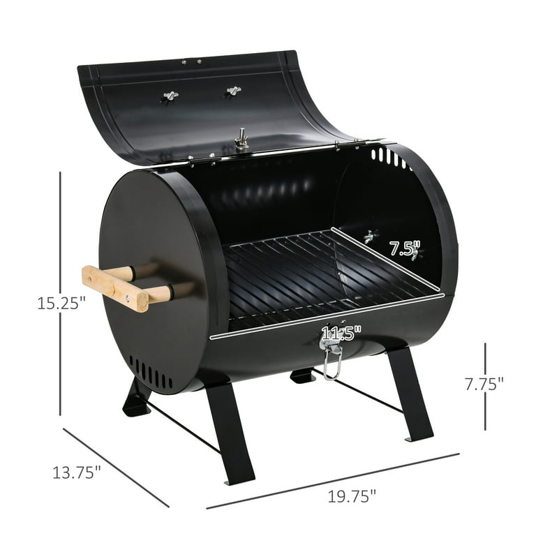 Outsunny Portable Tabletop Charcoal Grill BBQ Camping Picnic