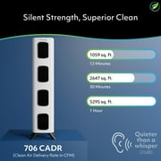 Air Oasis iAdaptAir 2.0 Pro air purifier – 5,295 Sq Ft Coverage, 5-Stage HEPA, UV and Carbon Purifier, 706 CFM