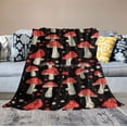 thumbnail image 2 of JRXY  Mushroom Blanket, Cute Cartoon Mushroom Throw Blanket, Christmas Birthday Gifts for Kids Women Flannel Bedding Quilt Soft Plush Bed Throw for Sofa Couch Living Room Decor White, 2 of 6