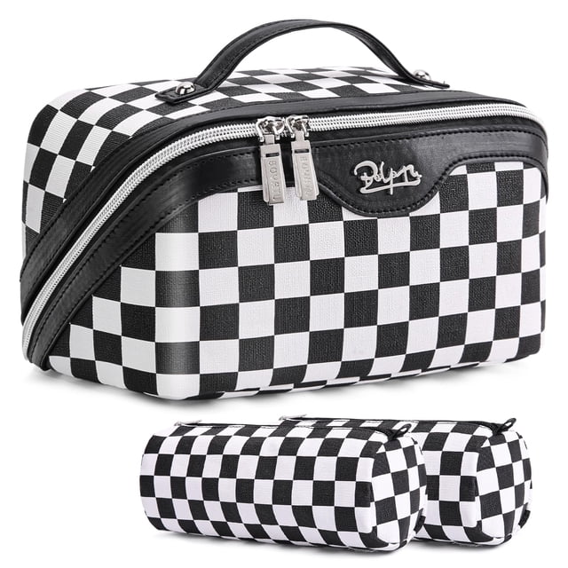Bolsa de maquillaje BOYATU, estuche de viaje para cosméticos, juego de 3 para mujer