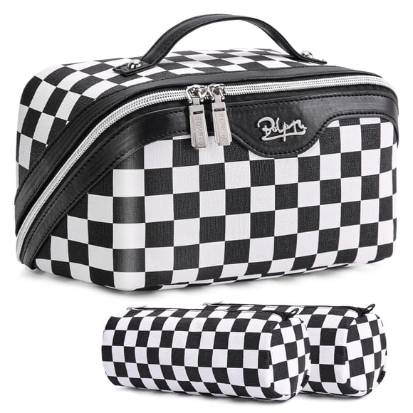 Bolsa de maquillaje BOYATU, estuche de viaje para cosméticos, juego de 3 para mujer