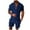 Blue, variant on Mens Tracksuits Sets Shorts Quarter Zip Polo Shirts Bottom Shorts Outfits Sport Suits Casual Walking Sets White,S