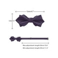 thumbnail image 2 of INSPIRE CHIC Corbatas de Pajarita para Hombre con Puntos de Diamante, Corbatas Pre-atadas Sólidas para Bodas Formales, Púrpura Profundo, 2 of 4