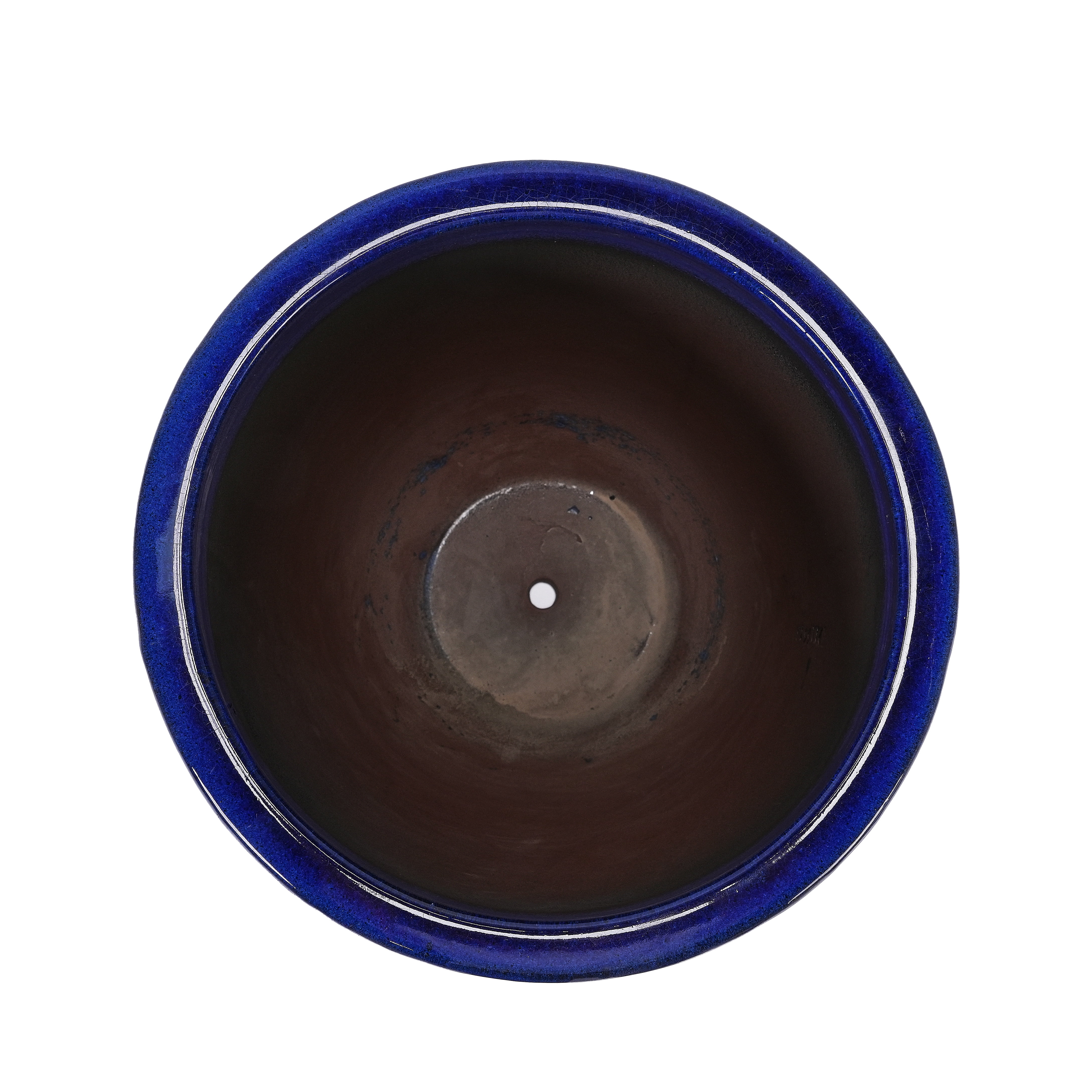 MAYEERTY 1 Pack Ceramic Planter Pot, Planter for Indoor Outdoor Patio, Garden, Dark Blue