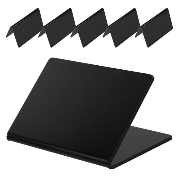unbranded 6pcs Acrylic Blackboard Signs Small Erasable Chalkboard Labels Tabletop Display Food Bakery Sign for Buffet, Wedding, Birthday Party