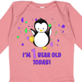 thumbnail image 4 of Inktastic I'm 1 Year Old Today-first Birthday Baby Penguin Boys or Girls Long Sleeve Baby Bodysuit, 4 of 5