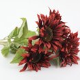 thumbnail image 4 of Ramo de flores de simulación de girasol artificial de 5 cabezas, centro de mesa para el hogar, decoración floral falsa Sweethay HA7947-00B, 4 of 6