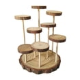thumbnail image 1 of MERIGLARE Wood Display Riser Home Decor Storage Shelf for Cosmetic Accessories Perfume 8 Platforms, 1 of 9