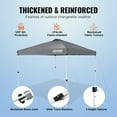 thumbnail image 3 of VEVOR Pop Up Canopy Tent, 10 x 10 ft, 250 D PU Silver Coated Tarp, with Portable Roller Bag and 4 Sandbags, Waterproof and Sun Shelter Gazebo for Outdoor Party, Camping, Commercial Events, Dark Gray, 3 of 9