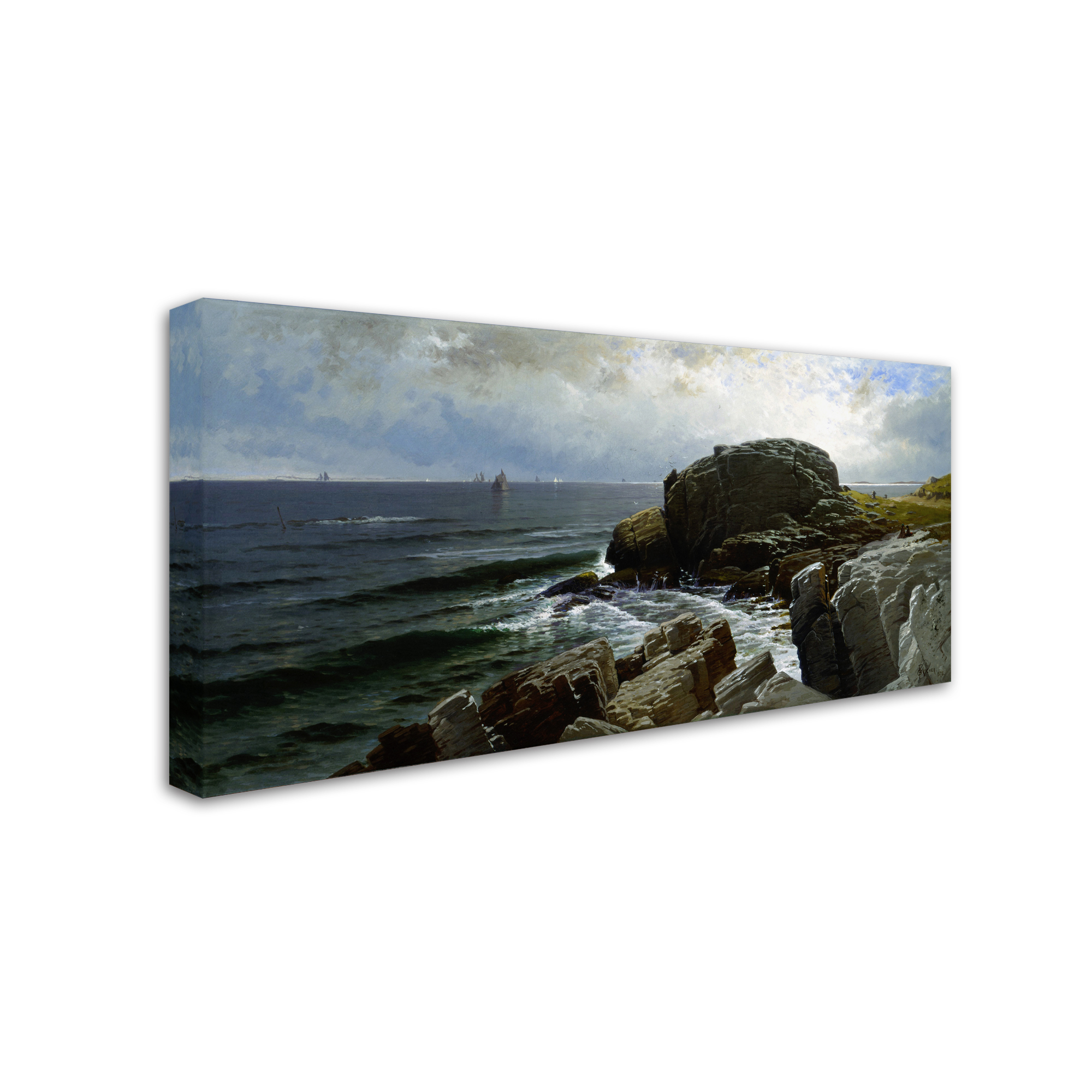 Trademark Fine Art 'Castle Rock Marblehead' Canvas Art by Bricher